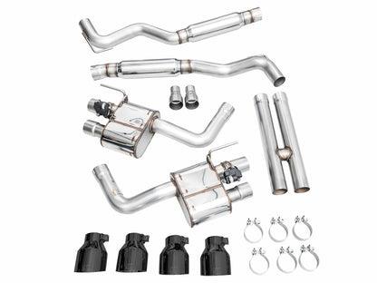 AWE SwitchPath™ Exhaust for S650 Ford Mustang Dark Horse - Quad Diamond Black Tips image 16