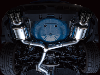 AWE Touring Edition Exhaust for VB Subaru WRX - Diamond Black Tips image 2