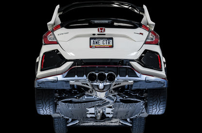 AWE Touring Edition Exhaust for FK8 Civic Type R (includes Front Pipe and DualPhase Mid Pipe) - Triple Diamond Black Tips image 4