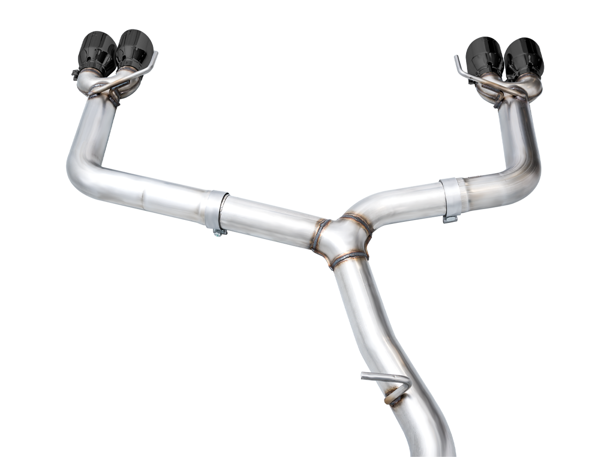 AWE Track Edition Exhaust for VB Subaru WRX - Diamond Black Tips image 12