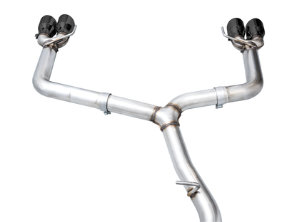 AWE Track Edition Exhaust for VB Subaru WRX - Diamond Black Tips image 12