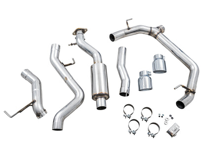 AWE 0FG Catback Exhaust for Ford Bronco with BashGuard™ - Dual 4.5 Chrome Silver Tips image 8
