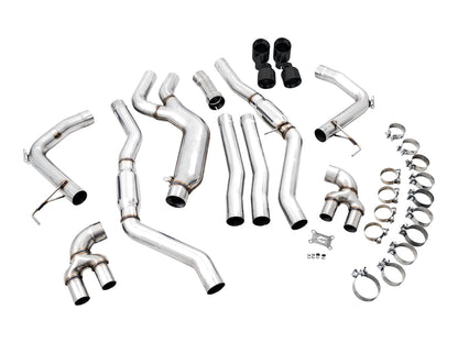 AWE Track Edition Exhaust for G2X M340i / M440i - Diamond Black Tips image 7