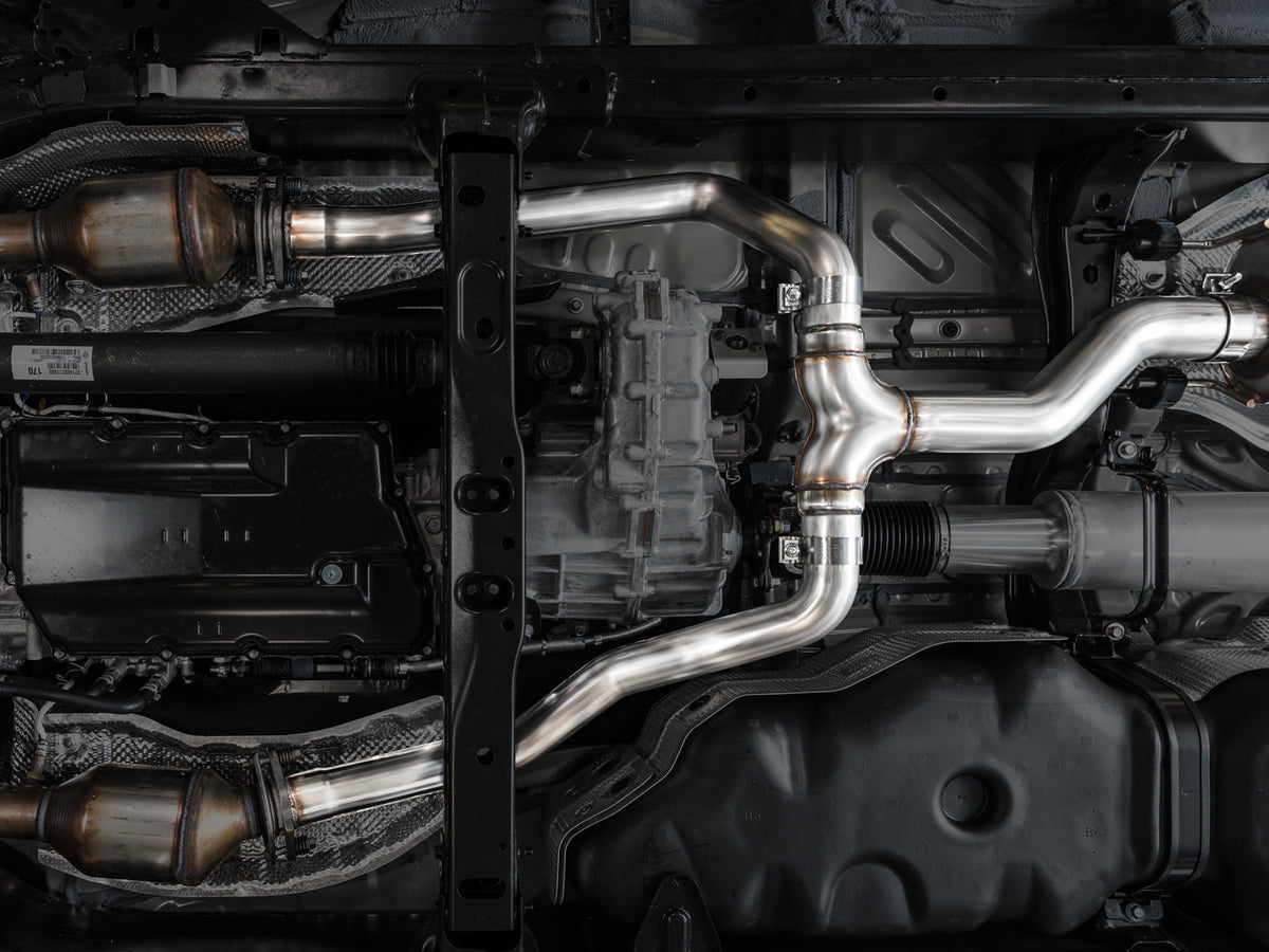 AWE 0FG Exhaust for 3rd Gen Toyota Tundra - Dual Diamond Black Tips image 9