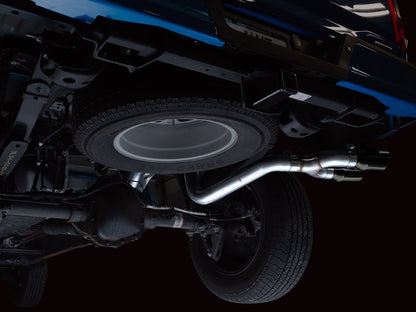 AWE 0FG Dual Side Exit Exhaust for '21+ Ford F-150 - 4.5 Diamond Black Tips image 7