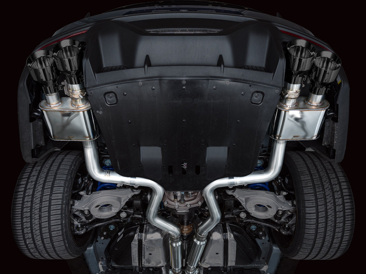 AWE SwitchPath™ Exhaust for S650 Ford Mustang Dark Horse - Quad Diamond Black Tips image 2