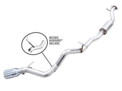 AWE 0FG Catback Exhaust for Ford Bronco with BashGuard™ - Single 5 Chrome Silver Tip image 1