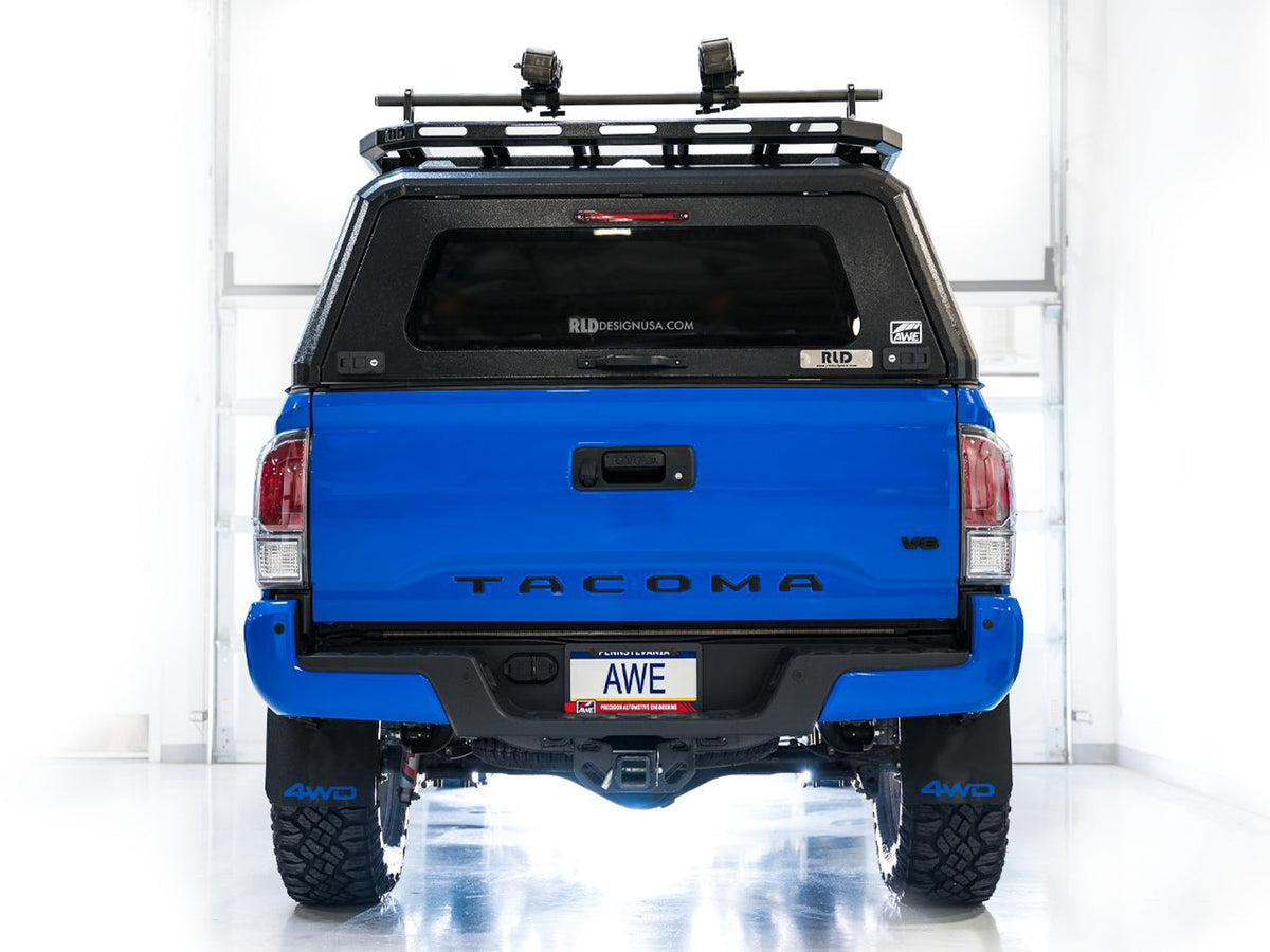 AWE 0FG Exhaust with BashGuard for 3rd Gen Tacoma - No Tips image 5