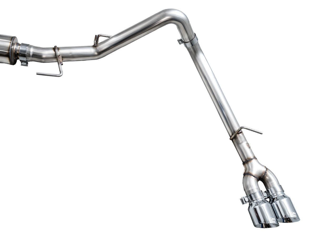 AWE 0FG Exhaust for 3rd Gen Toyota Tundra - Dual Chrome Silver Tips image 14