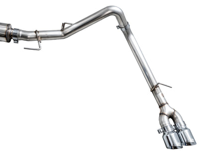 AWE 0FG Exhaust for 3rd Gen Toyota Tundra - Dual Chrome Silver Tips image 14