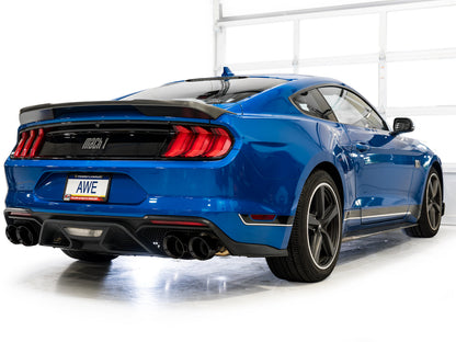 AWE SwitchPath™ Exhaust for Ford Mustang S550 Mach1 - Quad Diamond Black Tips image 4