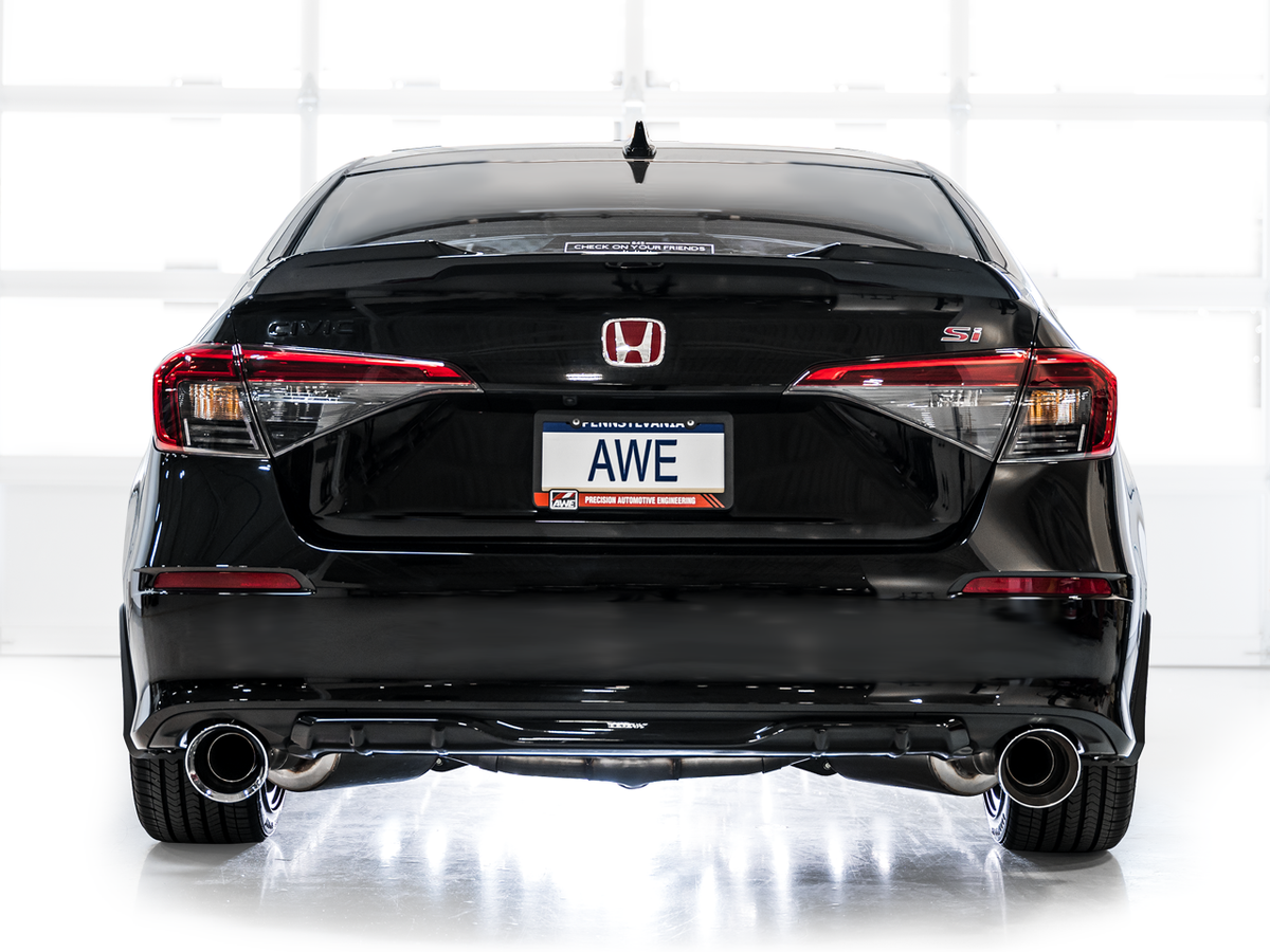 AWE Touring Edition Exhaust for FE1 Civic Si/DE4 Acura Integra - Chrome Silver Tips image 9