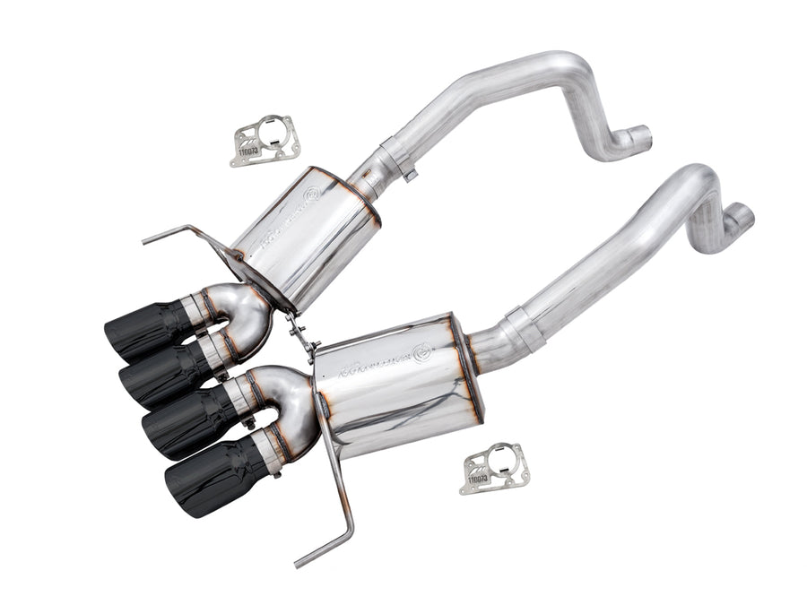 AWE Touring Edition Axleback Exhaust for C7 Corvette Stingray / Z51 / Grand Sport / Z06 / ZR1 -- Diamond Black Tips (includes AWE AFM valve simulators) image 1