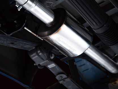 AWE 0FG Dual Side Exit Exhaust for '21+ Ford F-150 - 4.5 Chrome Silver Tips image 8