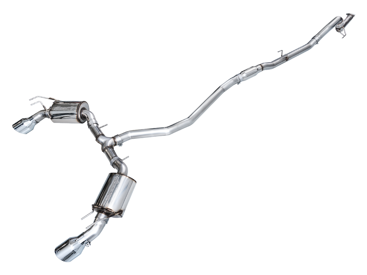 AWE Touring Edition Exhaust for FE1 Civic Si/DE4 Acura Integra - Chrome Silver Tips image 1