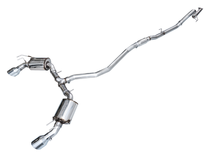 AWE Touring Edition Exhaust for FE1 Civic Si/DE4 Acura Integra - Chrome Silver Tips image 1
