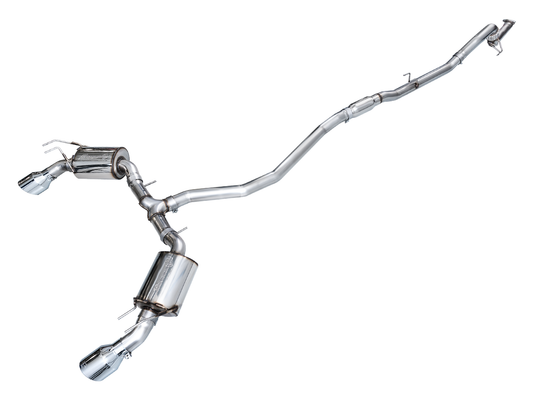AWE Touring Edition Exhaust for FE1 Civic Si/DE4 Acura Integra - Chrome Silver Tips image 1