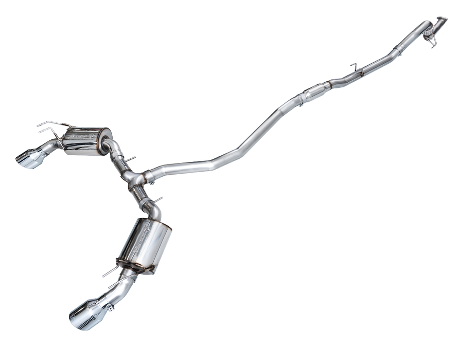AWE Touring Edition Exhaust for FE1 Civic Si/DE4 Acura Integra - Chrome Silver Tips image 1