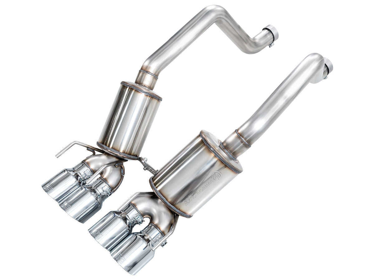 AWE Touring Edition Axleback Exhaust for C6 Chevrolet Corvette Z06/ZR1 - Chrome Silver Tips image 1