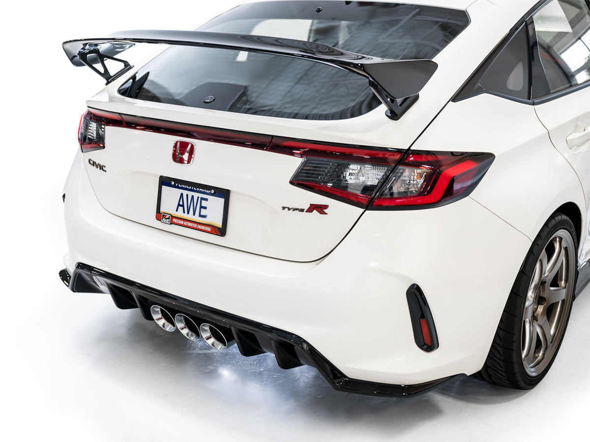 AWE Track Edition Exhaust for FL5 Civic Type R - Triple Chrome Silver Tips image 15
