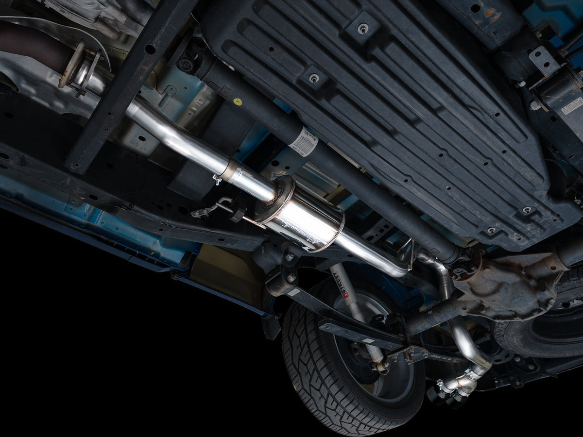 AWE 0FG Dual Side Exit Exhaust for Ford F-150 Regular Cab - 4.5 Diamond Black Tips image 8