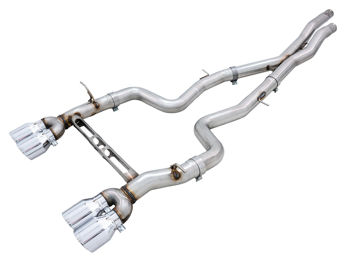 AWE Track Edition Catback Exhaust for BMW F8X M3/M4 - Chrome Silver image 1