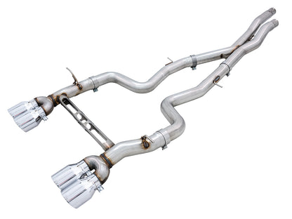 AWE Track Edition Catback Exhaust for BMW F8X M3/M4 - Chrome Silver image 1