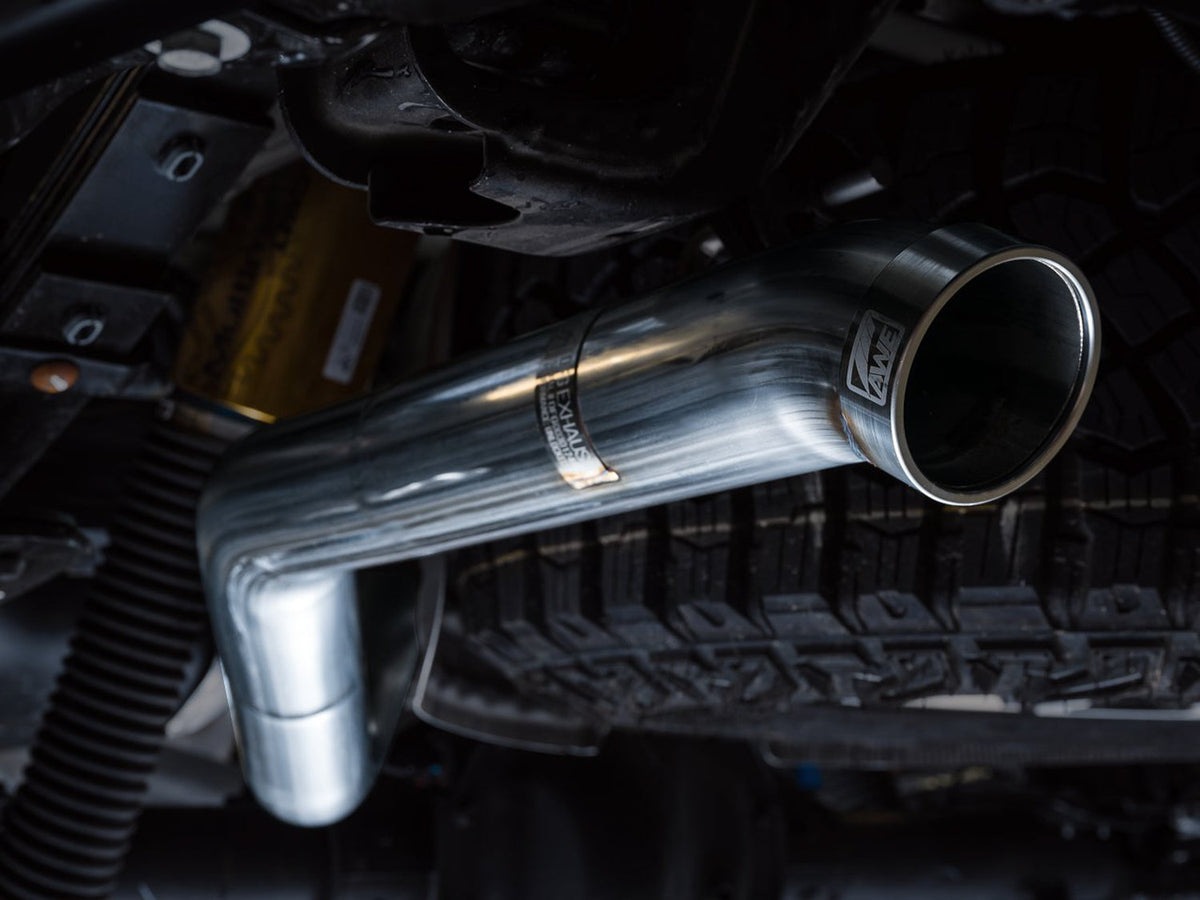 AWE 0FG Catback Exhaust for Silverado ZR2/Sierra AT4X - Dual Bashguard (no tips) image 8