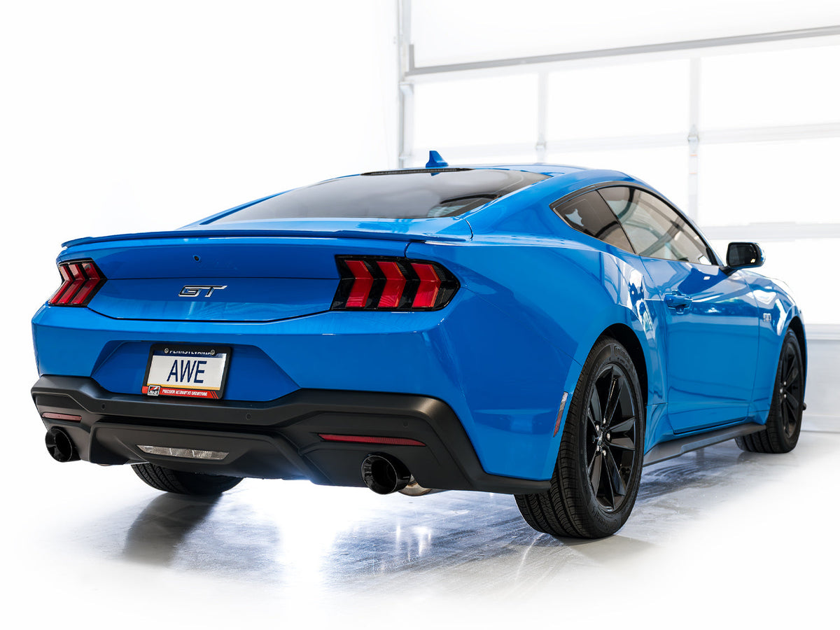 AWE Touring Edition Exhaust for S650 Ford Mustang GT Fastback - Dual Diamond Black Tips image 5