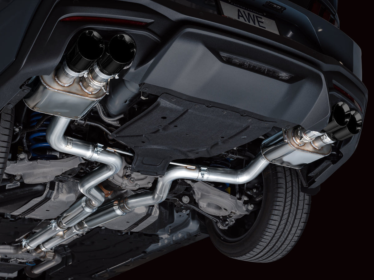 AWE SwitchPath™ Exhaust for S650 Ford Mustang GT Fastback - Quad Diamond Black Tips image 12