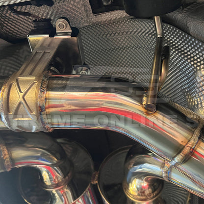 2015-20 BMW F80 M3 F82 M4 | 2.5 Piping w/ 3.5 Quad Tips Axle Back Exhaust image 9