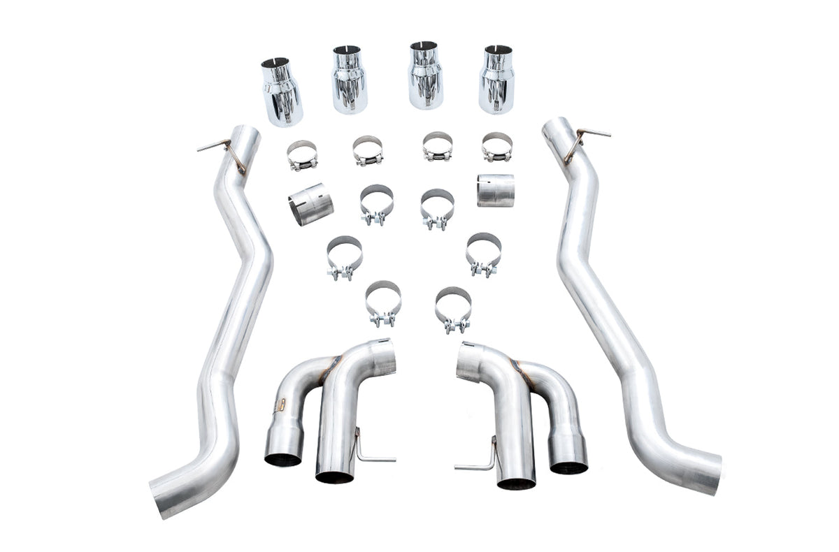 AWE Track Edition Axleback Exhaust for BMW F90 M5 - Chrome Silver Tips image 3