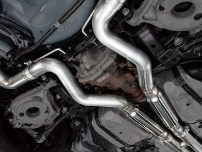 AWE SwitchPath™ Cat-back Exhaust for '18-'23 S550 Mustang GT - Quad Diamond Black Tips image 3