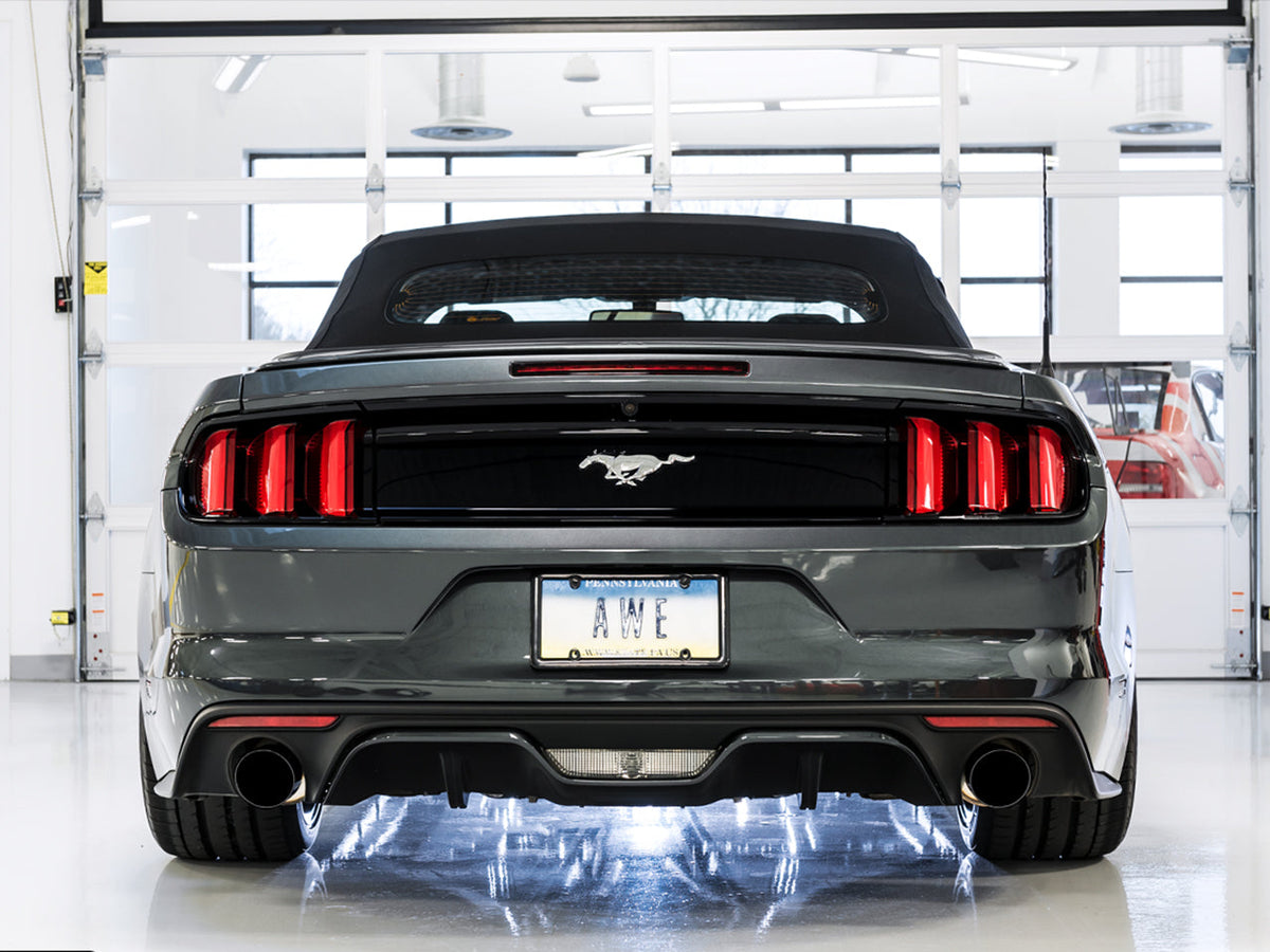 AWE Touring Edition Axle-back Exhaust for S550 Mustang EcoBoost - Diamond Black Tips image 5