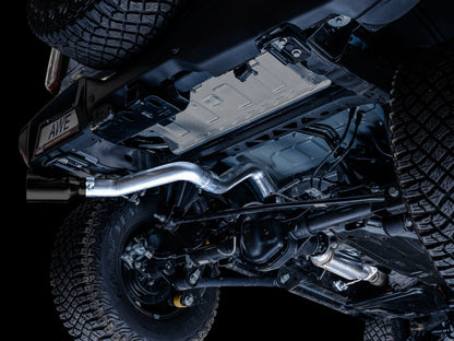 AWE 0FG Catback Exhaust for Ford Bronco with BashGuard™ - Single 5 Diamond Black Tip image 5