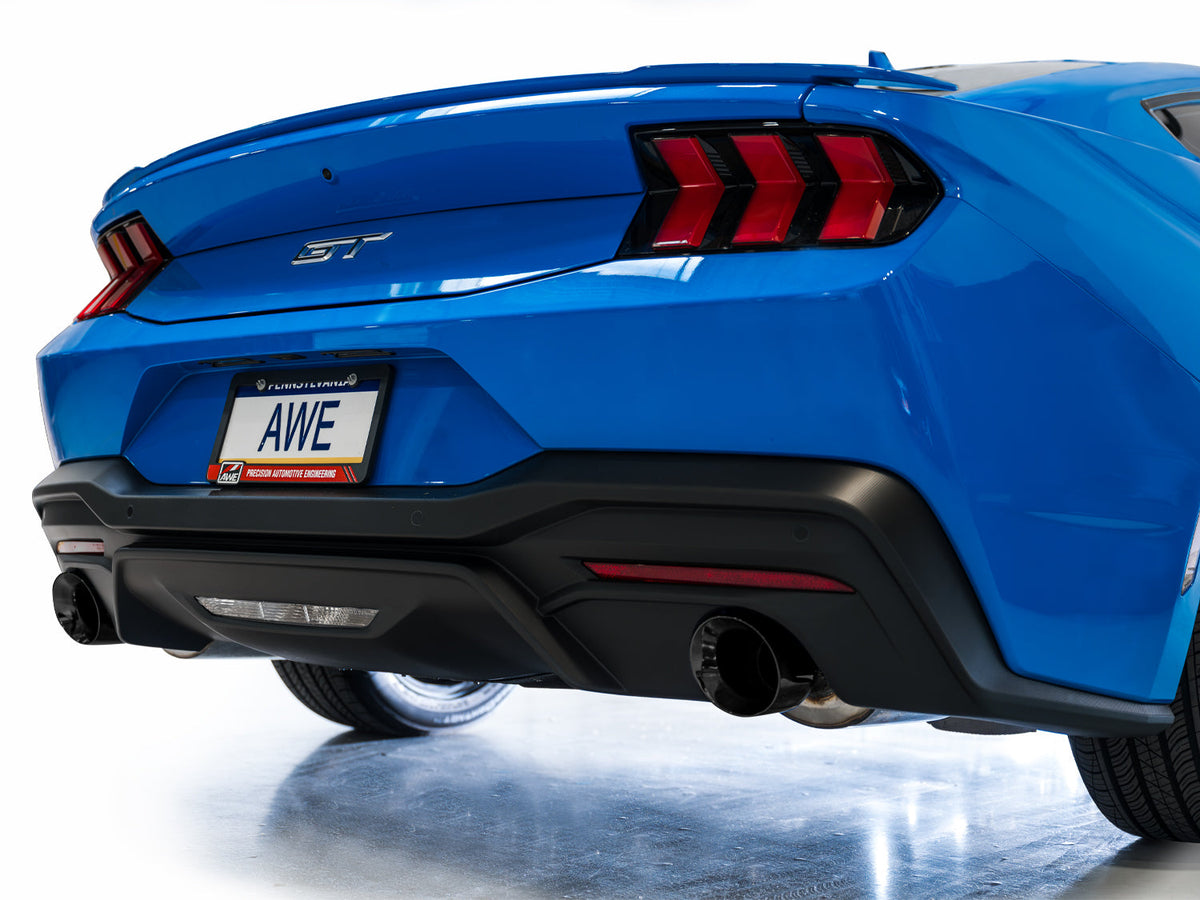 AWE Touring Edition Exhaust for S650 Ford Mustang GT Fastback - Dual Diamond Black Tips image 6