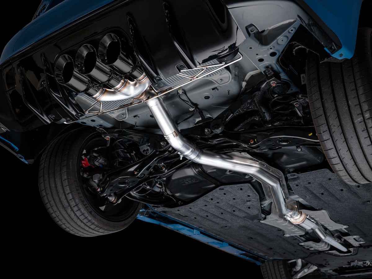AWE Track Edition Exhaust for FL5 Civic Type R - Triple Diamond Black Tips image 13