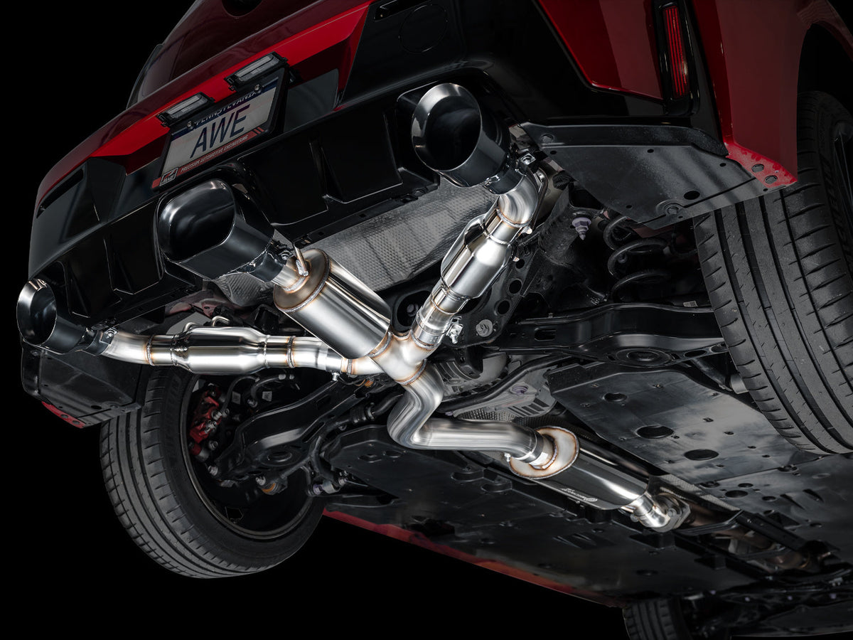 AWE Touring Edition Exhaust for GR Corolla - Diamond Black Tips image 2