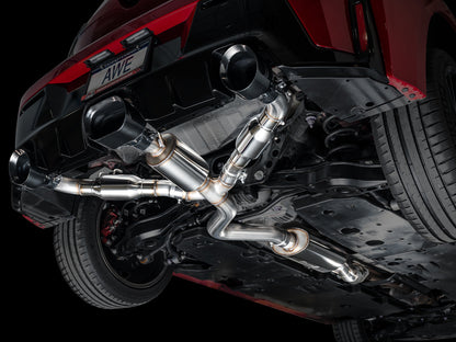 AWE Touring Edition Exhaust for GR Corolla - Diamond Black Tips image 2