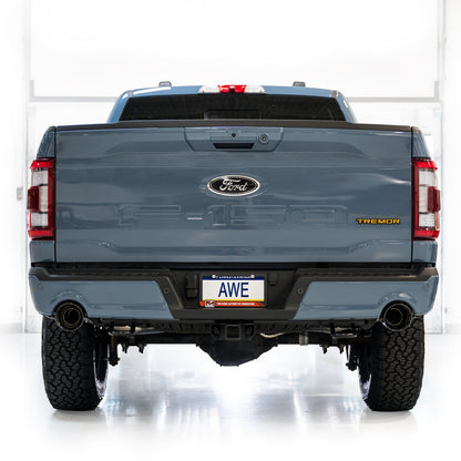 AWE 0FG Non-Resonated Catback for '21+ Ford F-150 Tremor (With Bumper Cutouts) - Diamond Black Tips image 10