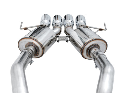AWE Touring Edition Axleback Exhaust for C7 Corvette Stingray / Z51 / Grand Sport / Z06 / ZR1 -- Chrome Silver Tips (includes AWE AFM valve simulators) image 3
