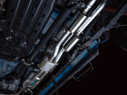 AWE 0FG Exhaust with BashGuard for 3rd Gen Tacoma - Dual Diamond Black Tips image 5