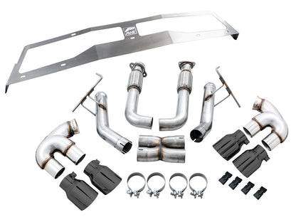 AWE Track Edition Exhaust for C8 Corvette -- Diamond Black Tips image 6