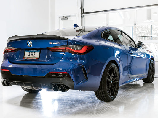 AWE Non-Resonated Touring Edition Exhaust for G2X M340i / M440i - Diamond Black Tips image 2