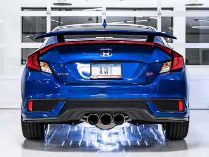 AWE Dual-to-Triple Tip Conversion for 10th Gen Civic Si - Chrome Silver Tip (AWE Exhaust required) image 2