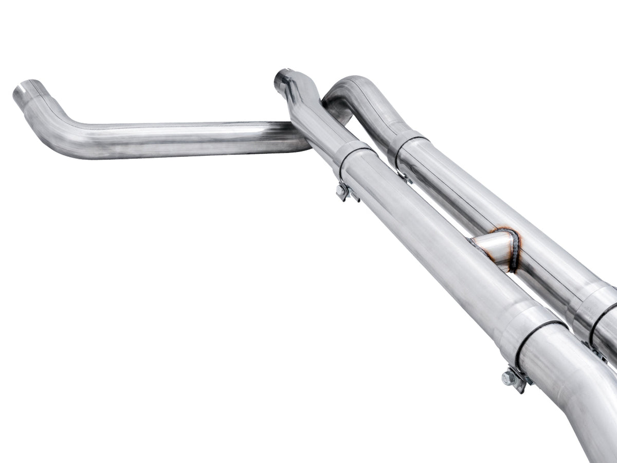 AWE 0FG Catback Split Rear Exit Exhaust for 4th Gen Silverado/Sierra 1500 6.2L (With Bumper Cutouts) - Quad Diamond Black Tips image 7
