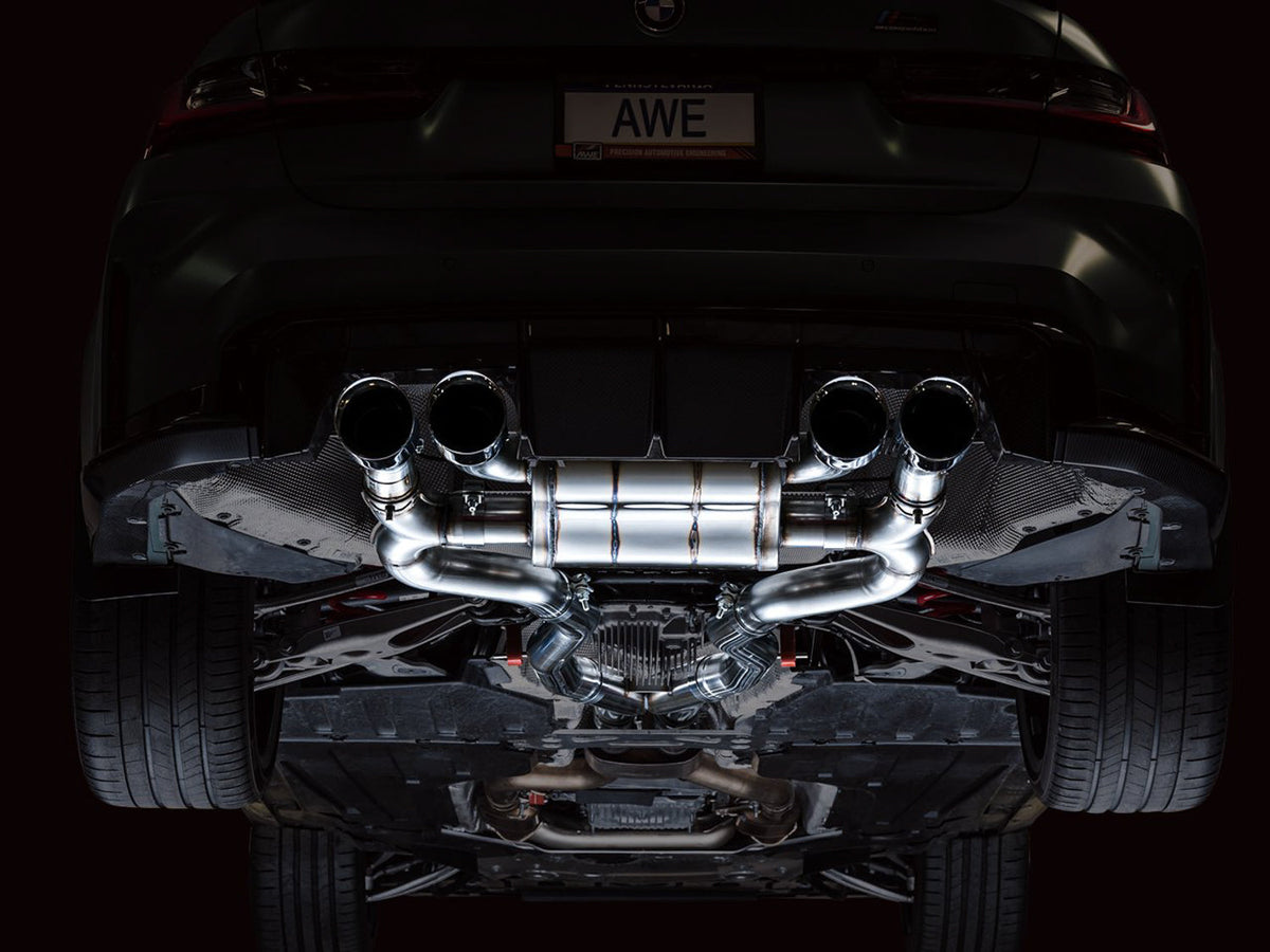 AWE SwitchPath Catback Exhaust for BMW G8X M3/M4 - Chrome Silver Tips image 6