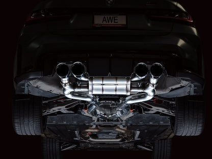 AWE SwitchPath Catback Exhaust for BMW G8X M3/M4 - Chrome Silver Tips image 6