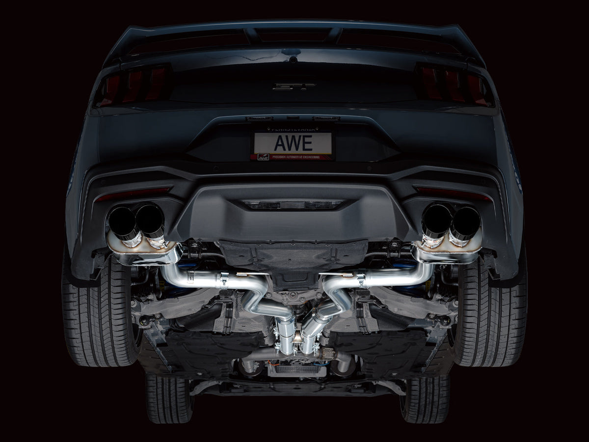 AWE SwitchPath™ Exhaust for S650 Ford Mustang GT Fastback - Quad Diamond Black Tips image 10