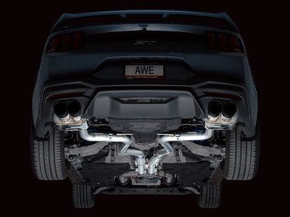 AWE SwitchPath™ Exhaust for S650 Ford Mustang GT Fastback - Quad Diamond Black Tips image 10